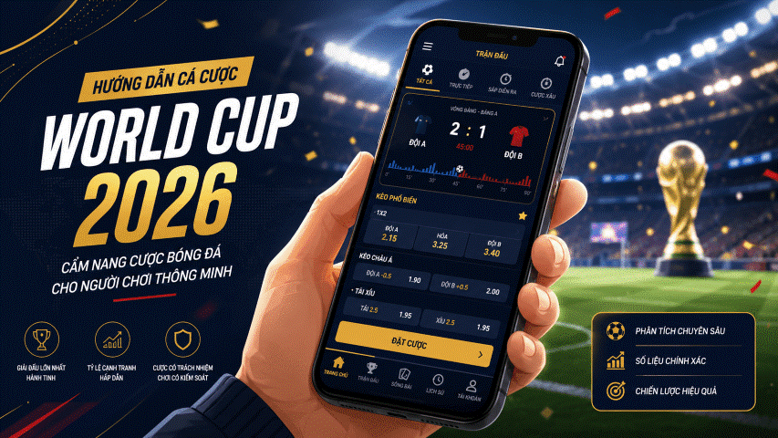 Cá cược World Cup 2026 trên điện thoại - ứng dụng đặt cược bóng đá