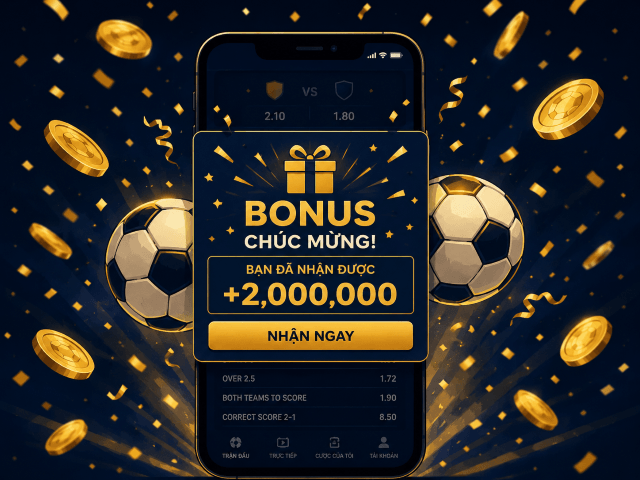 Thông báo bonus khuyến mãi World Cup 2026 trên điện thoại